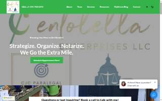 Centolella Enterprises, LLC dba CJC Paralegal Services website