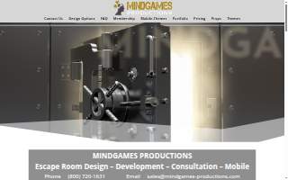 MindGames Escape Rooms website