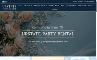 Upstate Party Rental website