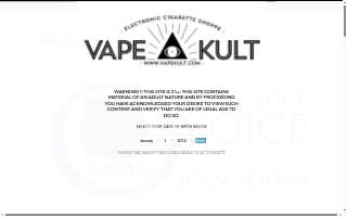 Vape Kult website