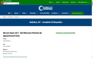 Complete Orthopedics of Babylon website