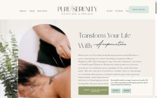 Pure Serenity Acupuncture & Wellness website