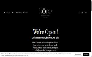 KŌRE Mat Pilates Studio website