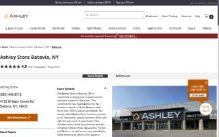 Ashley Store of Batavia website
