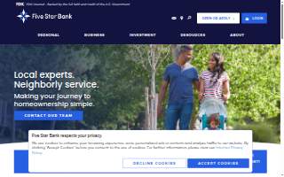 Five Star Bank website