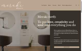 Meraki Beauty website