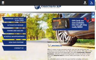 Parmenter Tire, Auto, & Truck Service - Batavia website