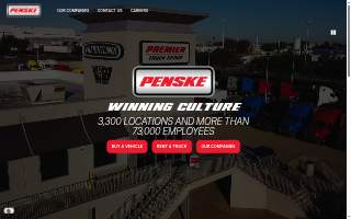 Penske Truck Rental website