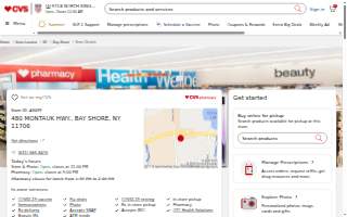 CVS Pharmacy of Bay Shore website