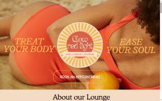 Glow Red Light Wellness Lounge Inc website