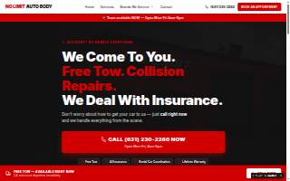 No Limit Auto Body Bayshore website