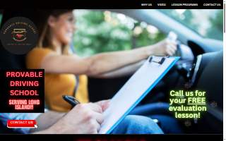 Provable Driving School of Bay Shore website