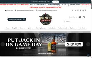 Wines On Main website