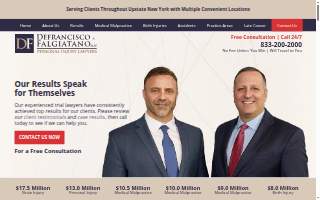 DeFrancisco & Falgiatano Personal Injury Lawyers website