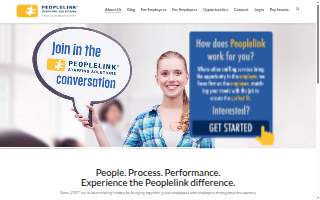 Peoplelink Staffing Solutions website