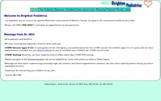 Brighton Pediatrics website