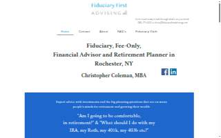 Fiduciary First Advising, Fee-Only Retirement Planner in Rochester NY of Brighton website