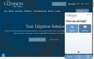 The Glennon Law Firm, P.C. website