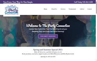 The Party Connection website