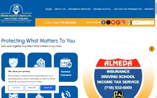 Almeda Insurance website