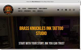 Brass Knuckles Ink Tattoo Studio website