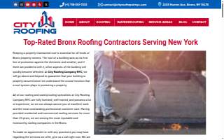 City Roofing Company NYC of Bronx website