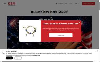 GEM Pawnbrokers of Bronx website