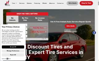 National Discount Tires and Wheels website