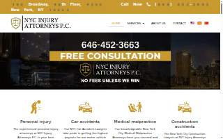 NYC Injury Attorneys P.C. of Hoboken website