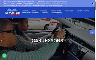 Sky Auto Driving School website