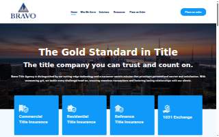 Bravo Title Agency website