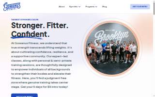 Gowanus Fitness website