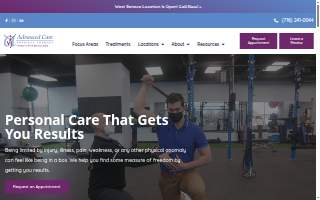 Advanced Care Physical Therapy of Buffalo website