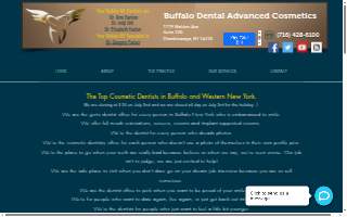 Buffalo Dental Advanced Cosmetics website