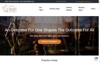 Cimasi Law Office of Buffalo website