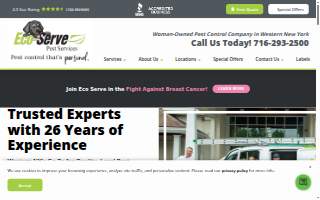 Eco Serve Pest Services website