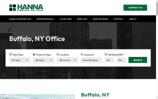 Hanna Commercial Real Estate website