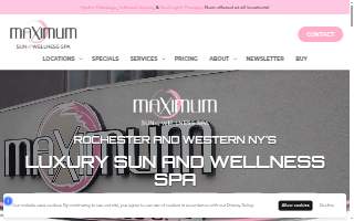 Maximum Sun and Wellness Spa website