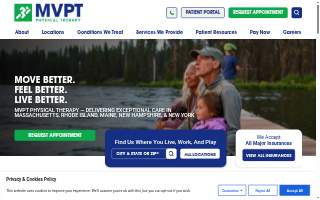 MVPT Physical Therapy of Amherst website