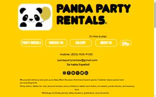 Panda Party Rentals of Carmel website