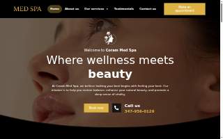 Coram Med Spa website