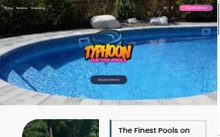Typhoon Custom Pools website