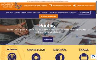 Monarch Graphics & Printing website