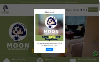 Moon Cleaning Houses LLC website