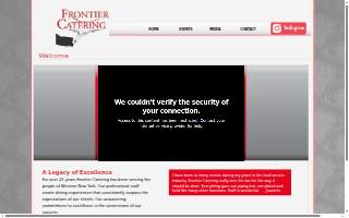Frontier Catering website