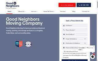 Good Neighbors Moving website