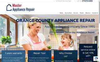 MASTER APPLIANCE REPAIR - FREE service call of Lackawanna website