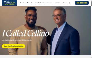 Cellino Law Injury Attorneys of Clarence website