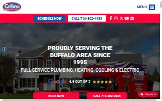 Cellino Plumbing, Heating, Cooling & Electric of Clarence website