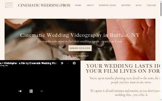Cinematic Wedding Pros website